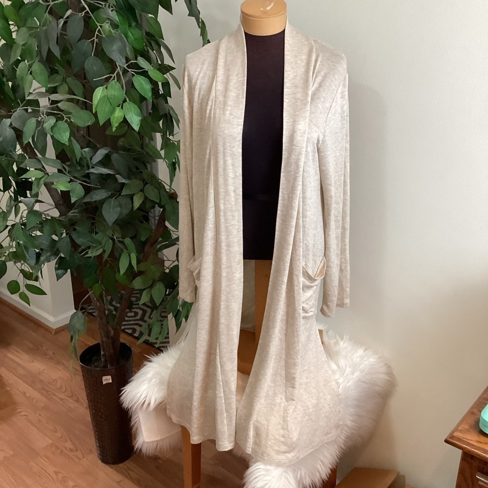 MOD Lusive Woman’s XL open front cardigan long sleeve pockets lig…